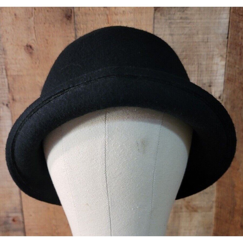 VTG Unbranded Black Wool Felt Blend Bucket Hat One Size Crushable